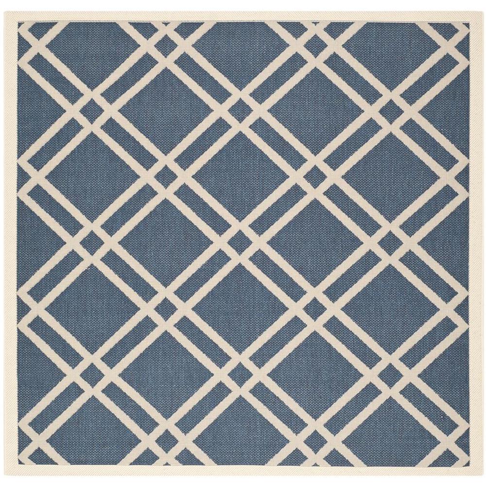 COURTYARD, NAVY / BEIGE, 6'-7" X 6'-7" Square, Area Rug, CY6923-268-7SQ. Picture 1