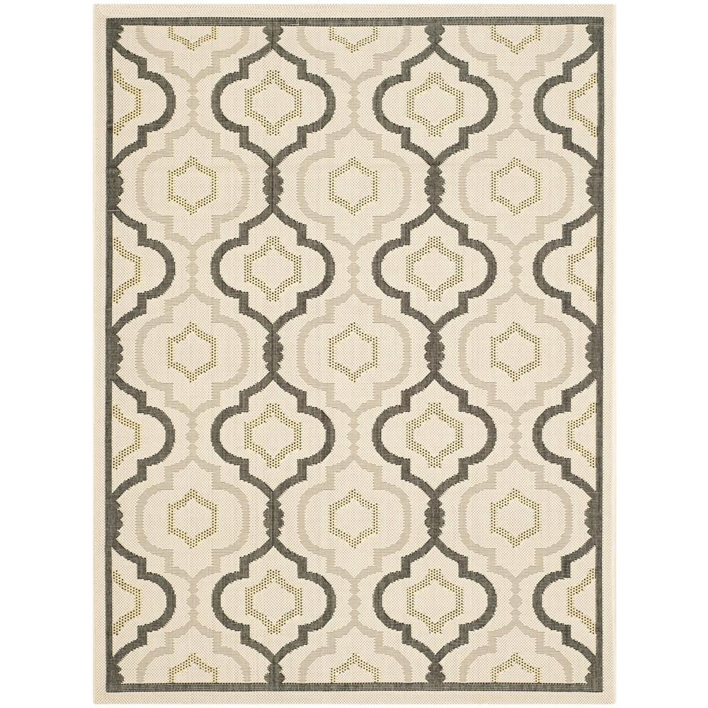 COURTYARD, BEIGE / BLACK, 6'-7" X 9'-6", Area Rug, CY7938-256A21-6. Picture 1
