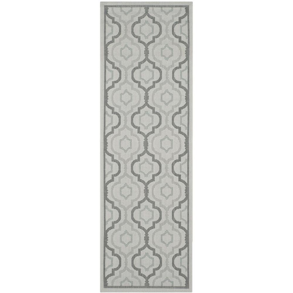 COURTYARD, LIGHT GREY / ANTHRACITE, 2'-3" X 14', Area Rug. Picture 1