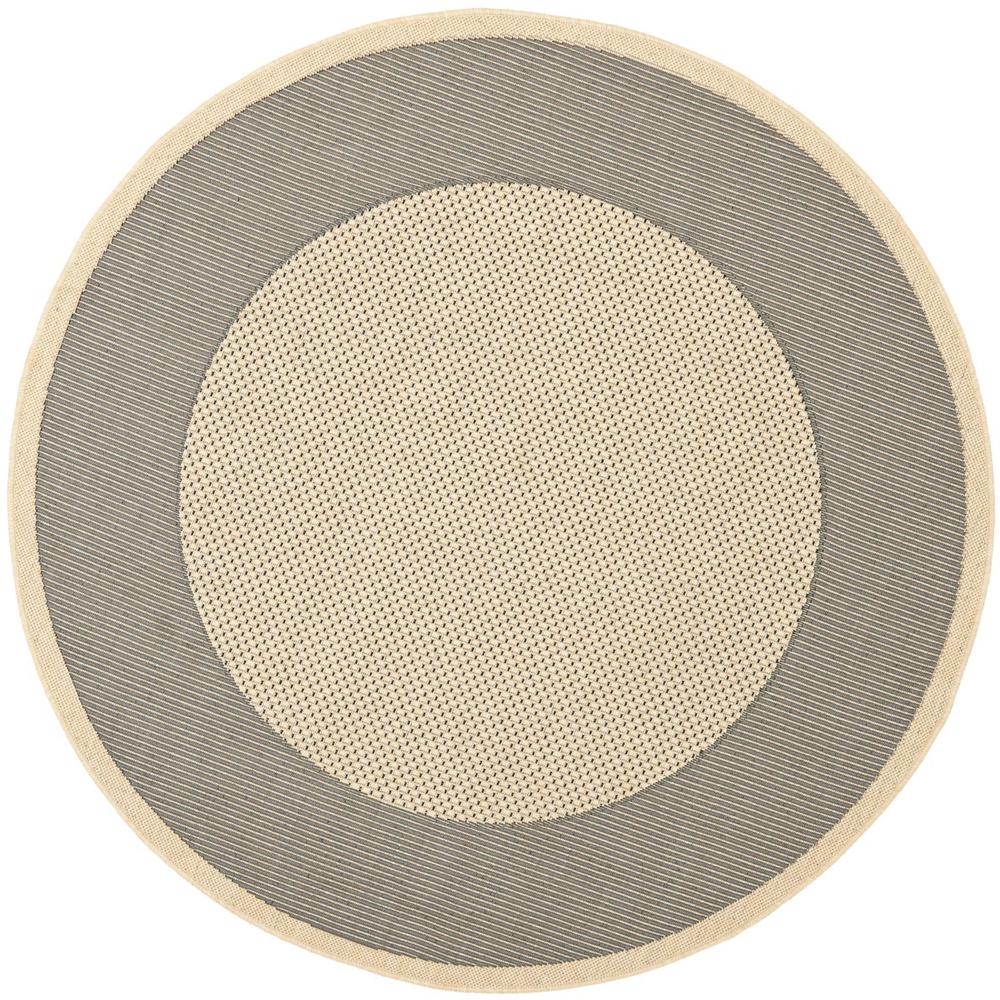 COURTYARD, GREY / CREAM, 7'-10" X 7'-10" Round, Area Rug, CY7987-65A5-8R. Picture 1