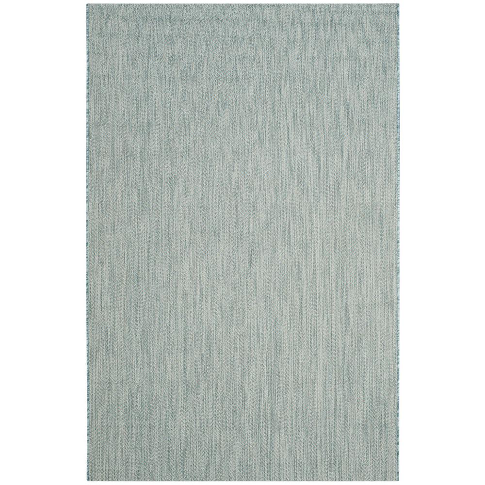 COURTYARD, AQUA / GREY, 6'-7" X 9'-6", Area Rug, CY8022-37121-6. Picture 1