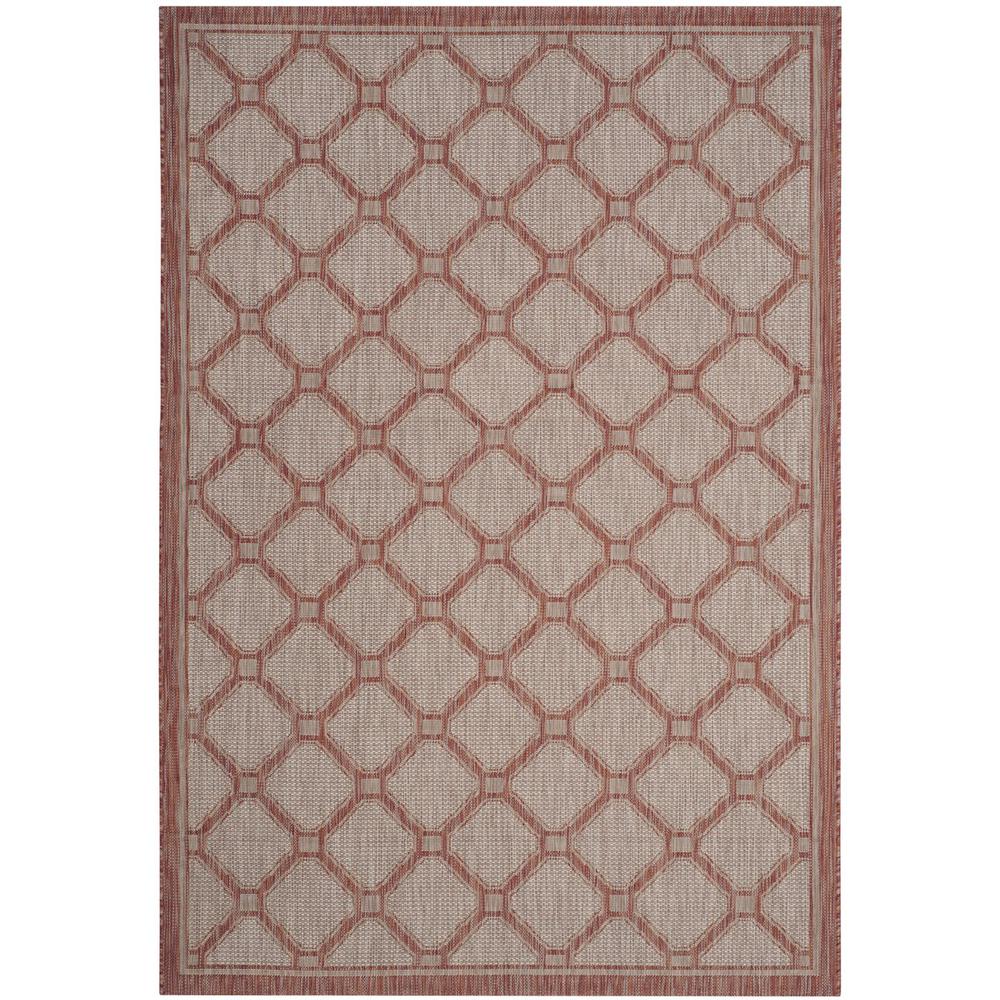 COURTYARD, RED / BEIGE, 6'-7" X 9'-6", Area Rug, CY8474-36521-6. Picture 1