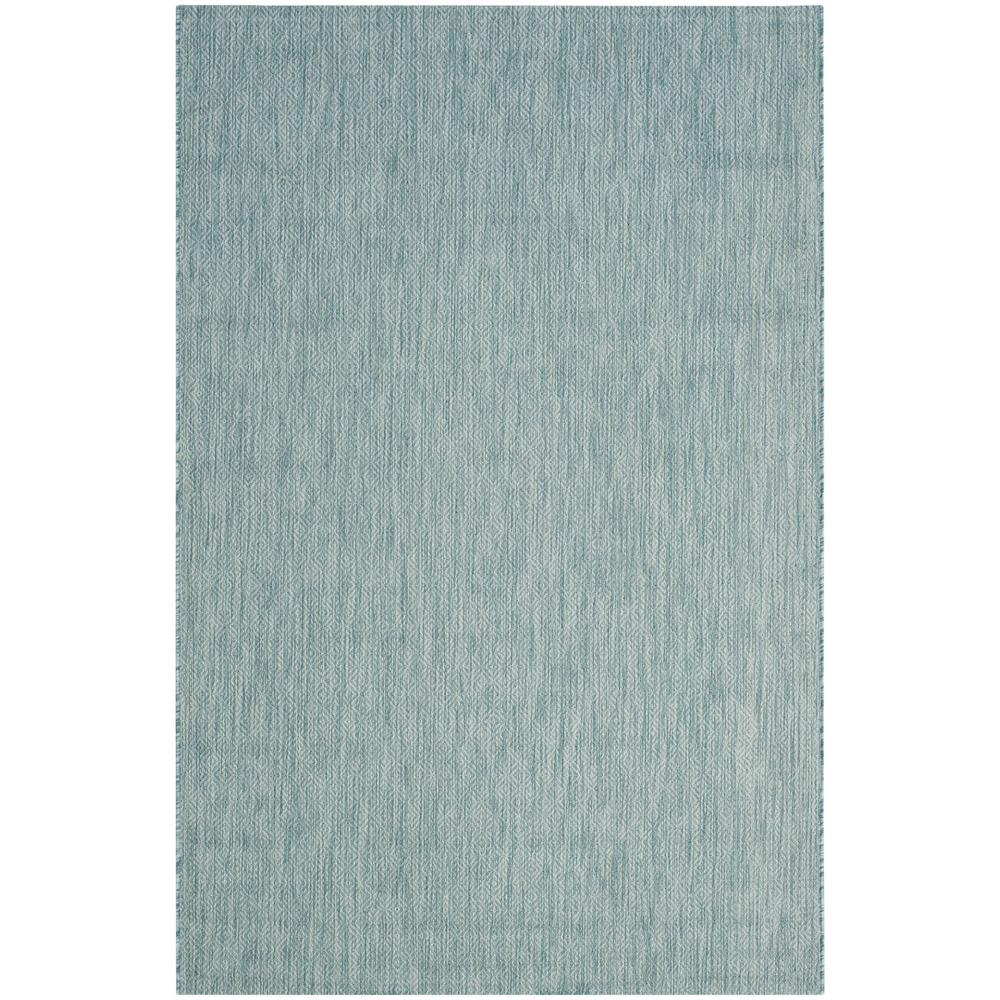 COURTYARD, AQUA / AQUA, 6'-7" X 9'-6", Area Rug, CY8520-37122-6. Picture 1