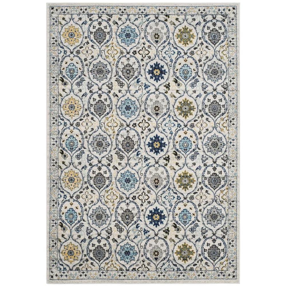 EVOKE, IVORY / BLUE, 5'-1" X 7'-6", Area Rug, EVK210C-5. Picture 1