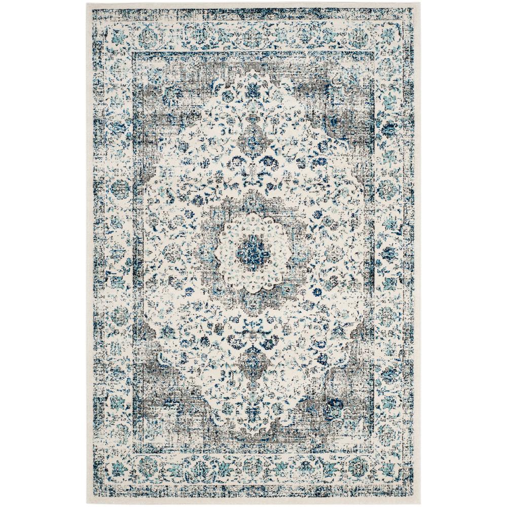 EVOKE, IVORY / GREY, 5'-1" X 7'-6", Area Rug, EVK220D-5. Picture 1