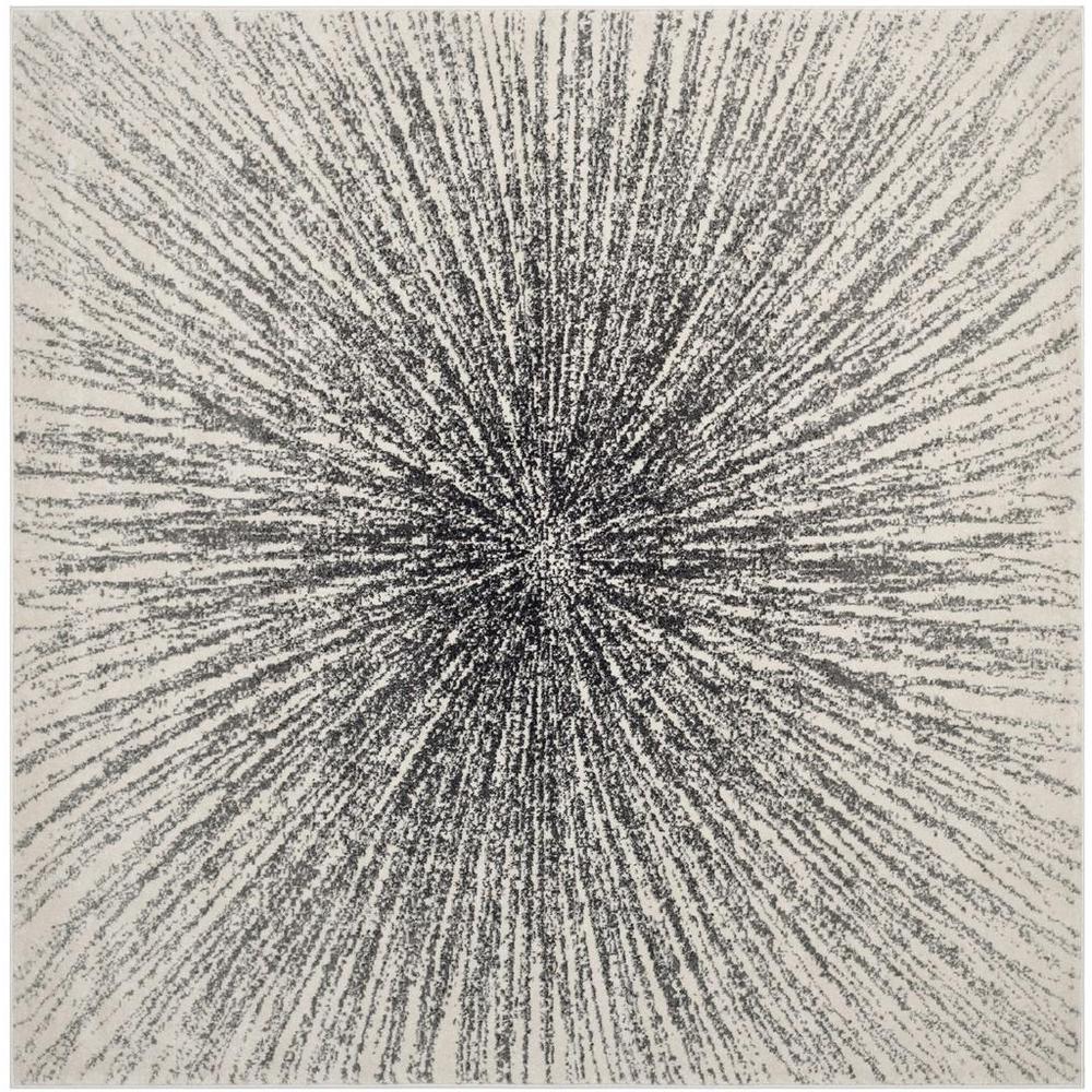 EVOKE, BLACK / IVORY, 9' X 9' Square, Area Rug. Picture 1