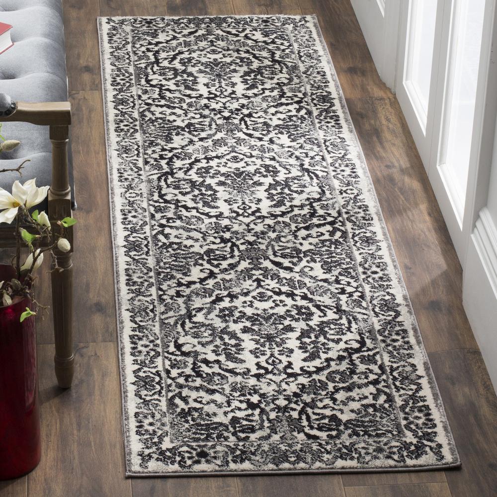 EVOKE, IVORY / GREY, 2'-2" X 15', Area Rug, EVK242D-215. Picture 1