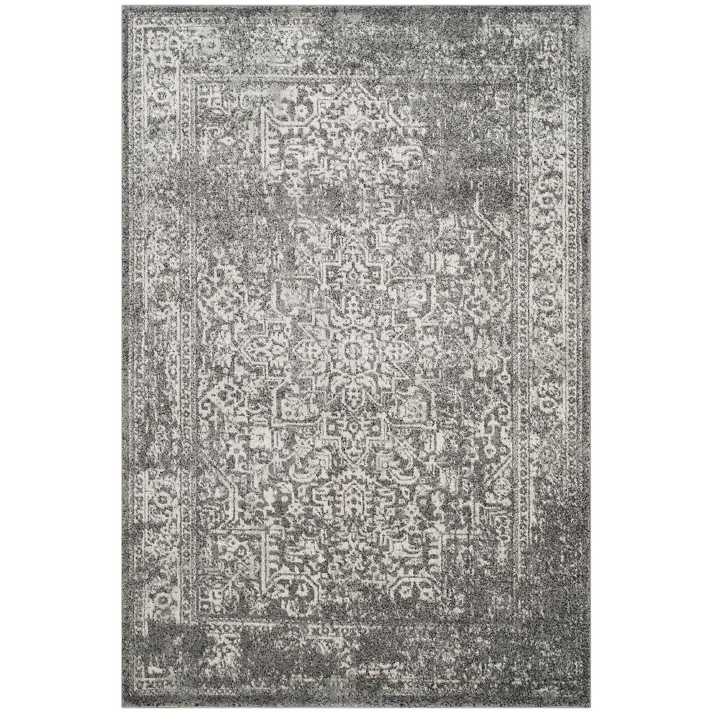EVOKE, GREY / IVORY, 5'-1" X 7'-6", Area Rug, EVK256D-5. Picture 1