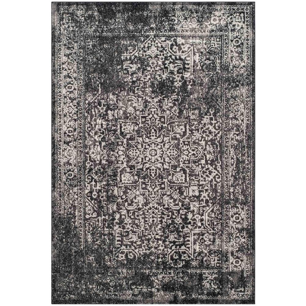 EVOKE, BLACK / GREY, 5'-1" X 7'-6", Area Rug. Picture 1