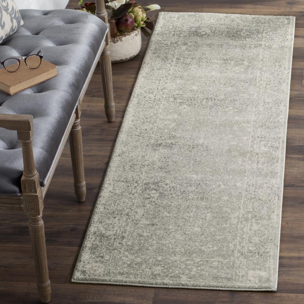 EVOKE, SILVER / IVORY, 2'-2" X 9', Area Rug, EVK270Z-29. Picture 1