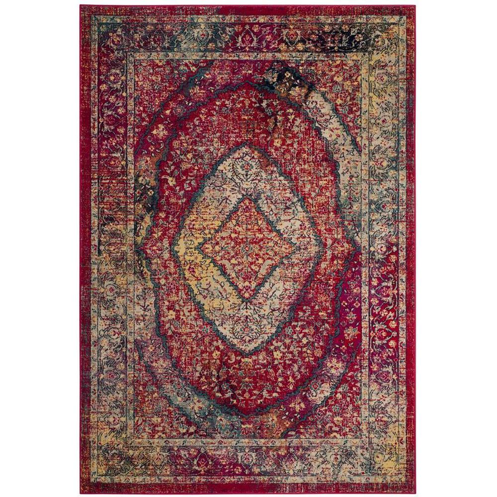 EVOKE, FUCHSIA / IVORY, 5'-1" X 7'-6", Area Rug. Picture 1