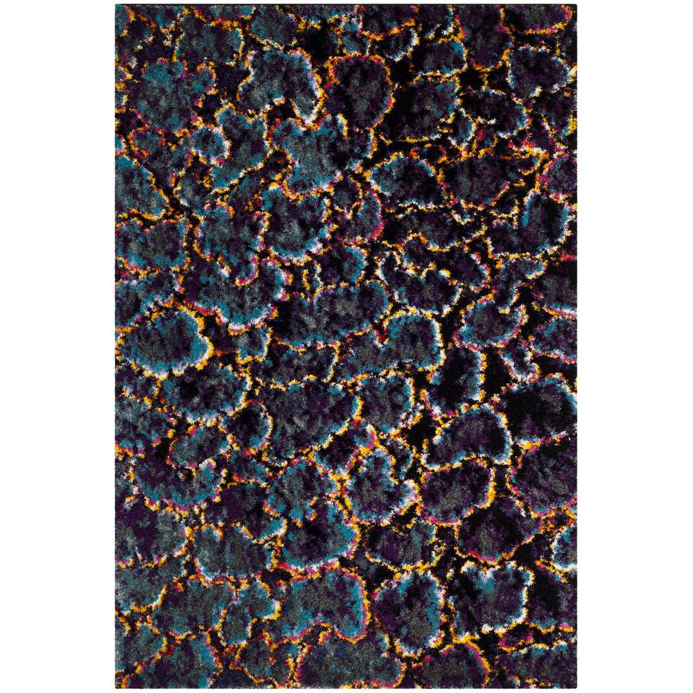 FIESTA SHAG, TURQUOISE / MULTI, 5'-1" X 7'-6", Area Rug, FSG371K-5. Picture 1