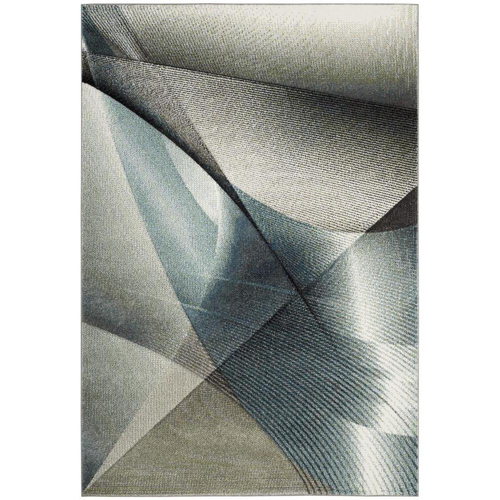 HOLLYWOOD, GREY / TEAL, 6'-7" X 9', Area Rug, HLW715D-6. Picture 1