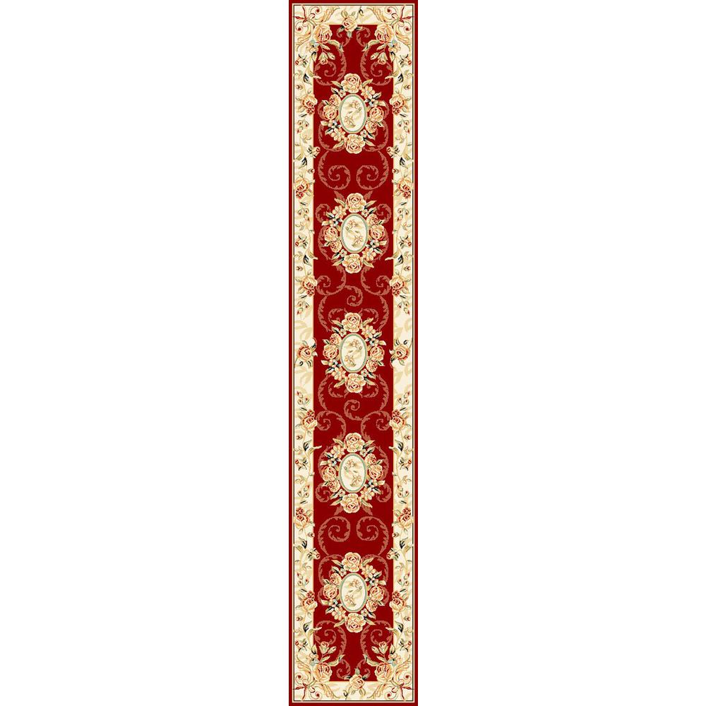 LYNDHURST, RED / IVORY, 2'-3" X 6', Area Rug, LNH328C-26. Picture 1