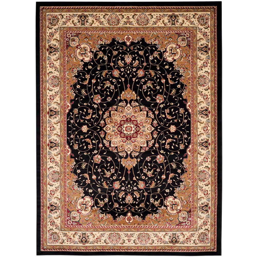 LYNDHURST, BLACK / IVORY, 9' X 12', Area Rug, LNH329A-9. Picture 1