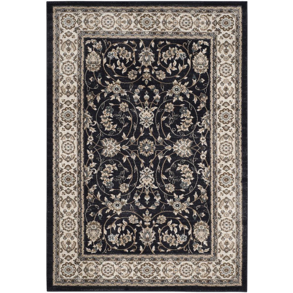 LYNDHURST, ANTHRACITE / CREAM, 6' X 9', Area Rug. Picture 1