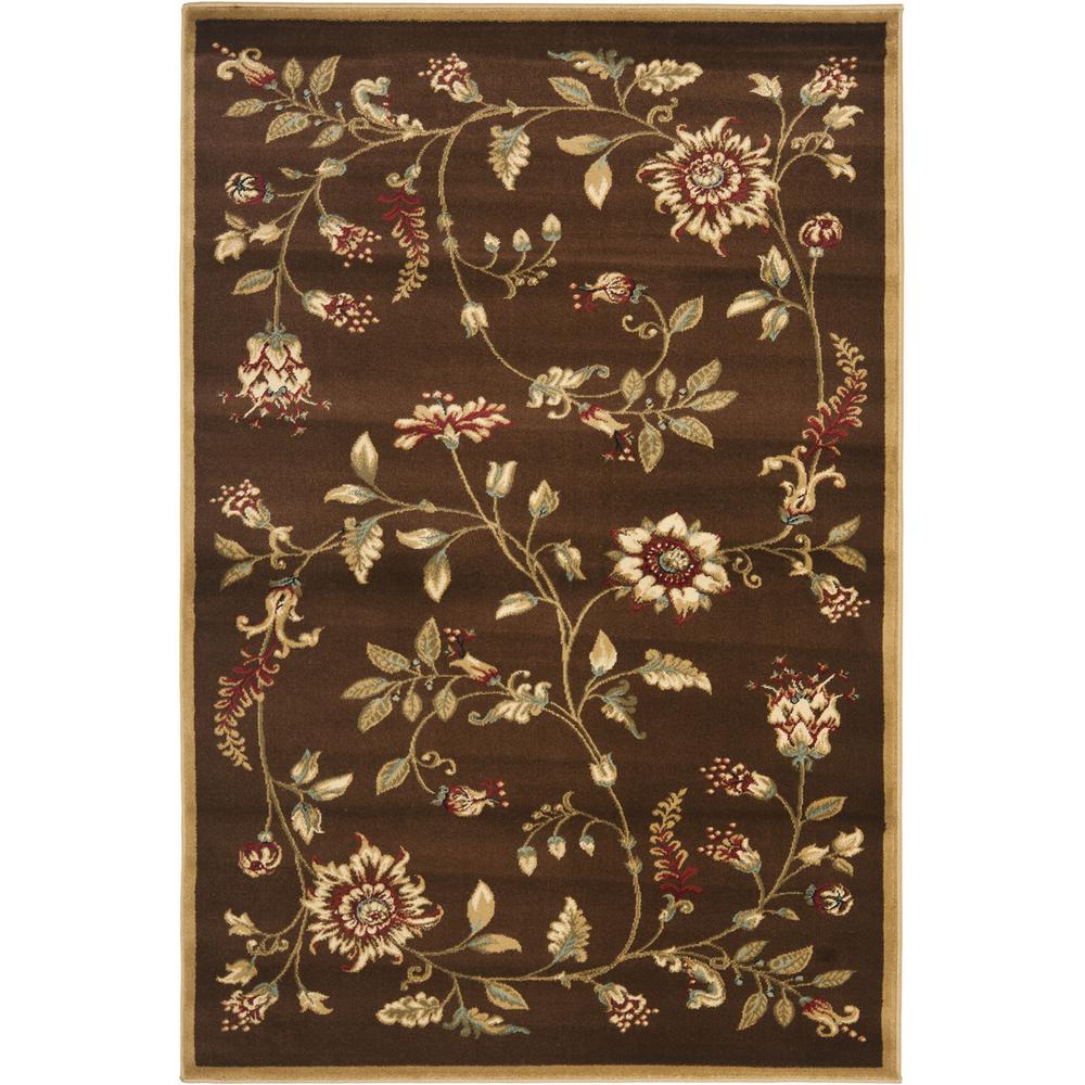 LYNDHURST, BROWN / MULTI, 6'-7" X 9'-6", Area Rug, LNH552-2591-7. Picture 1