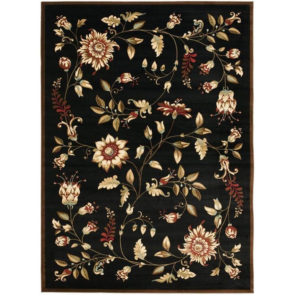 LYNDHURST, BLACK / MULTI, 8'-9" X 12', Area Rug. Picture 1