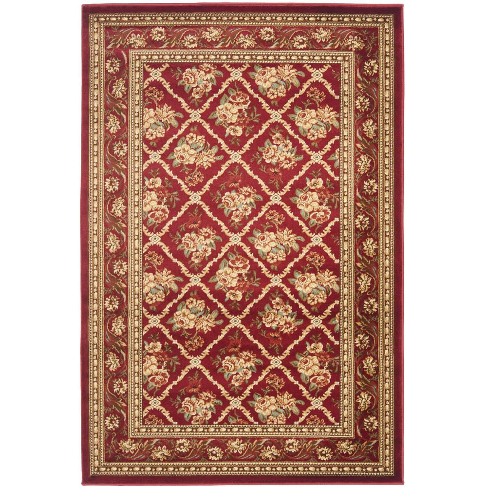 LYNDHURST, RED / RED, 6'-7" X 9'-6", Area Rug. Picture 1