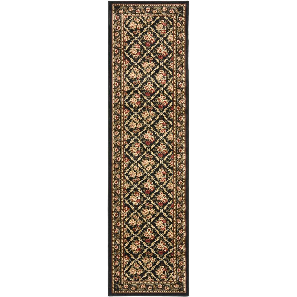 LYNDHURST, BLACK / BLACK, 2'-3" X 8', Area Rug. Picture 1