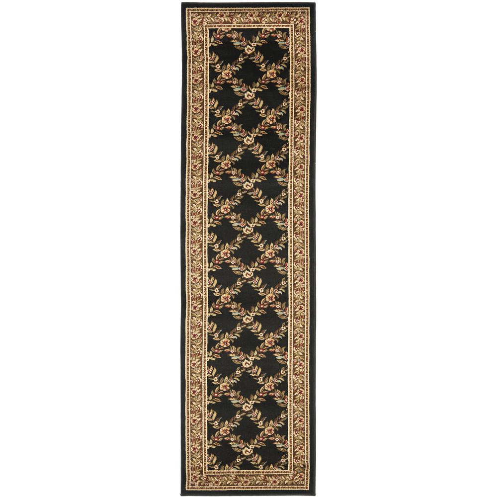 LYNDHURST, BLACK / BROWN, 2'-3" X 8', Area Rug. Picture 1