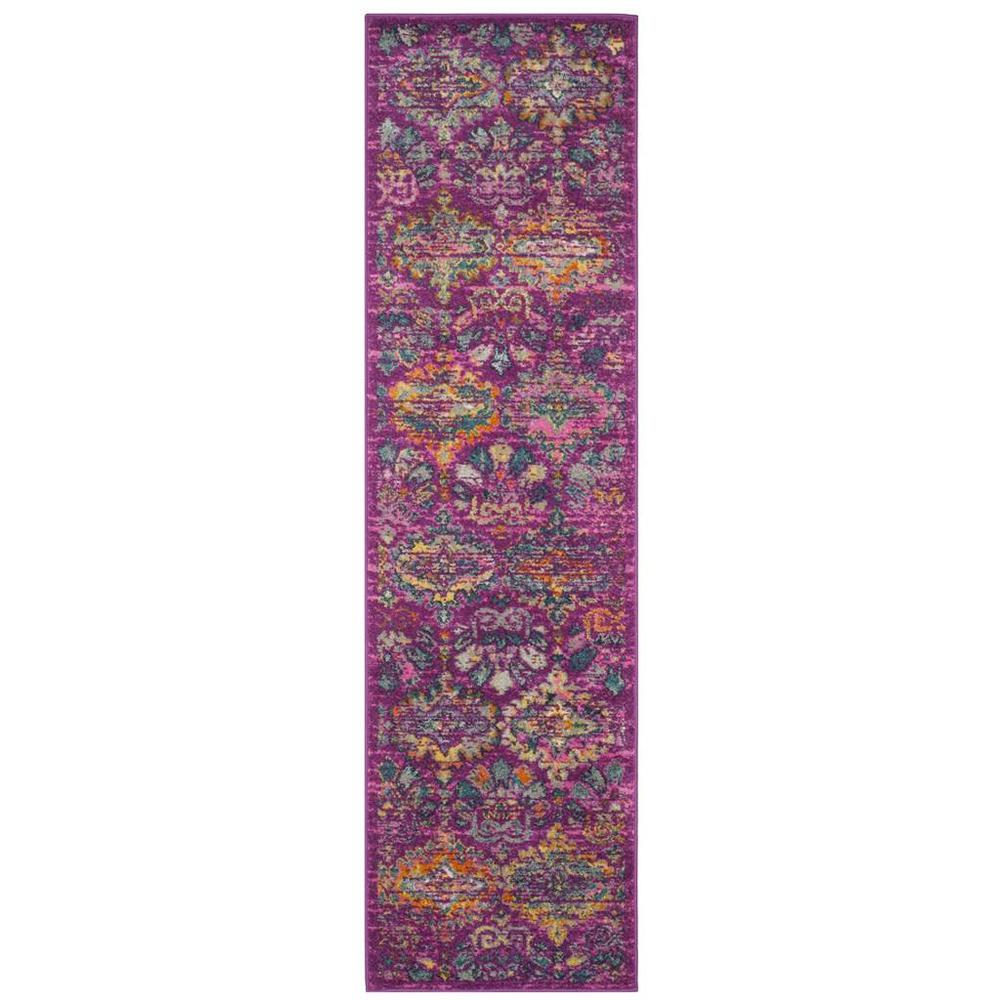MADISON, FUCHSIA / BLUE, 2'-3" X 6', Area Rug. Picture 1