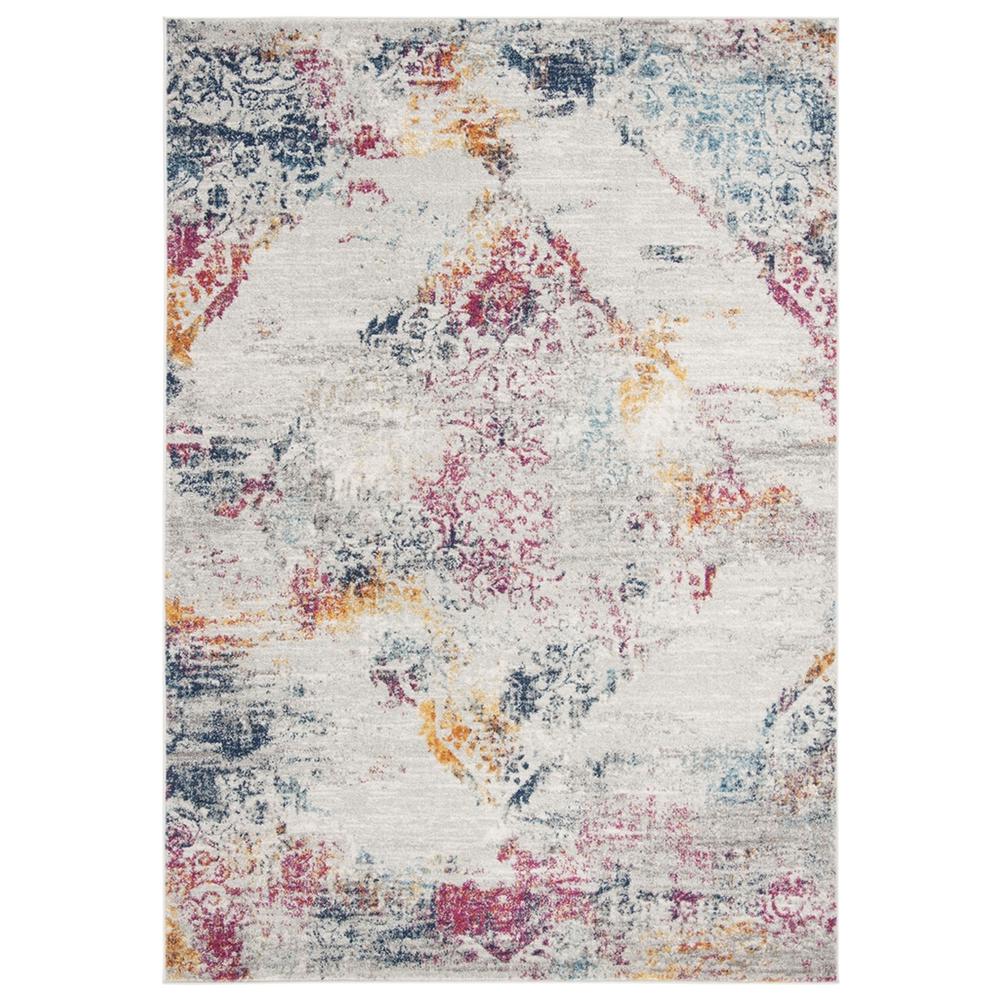 MADISON, LIGHT GREY / FUCHSIA, 4' X 6', Area Rug, MAD157R-4. Picture 1