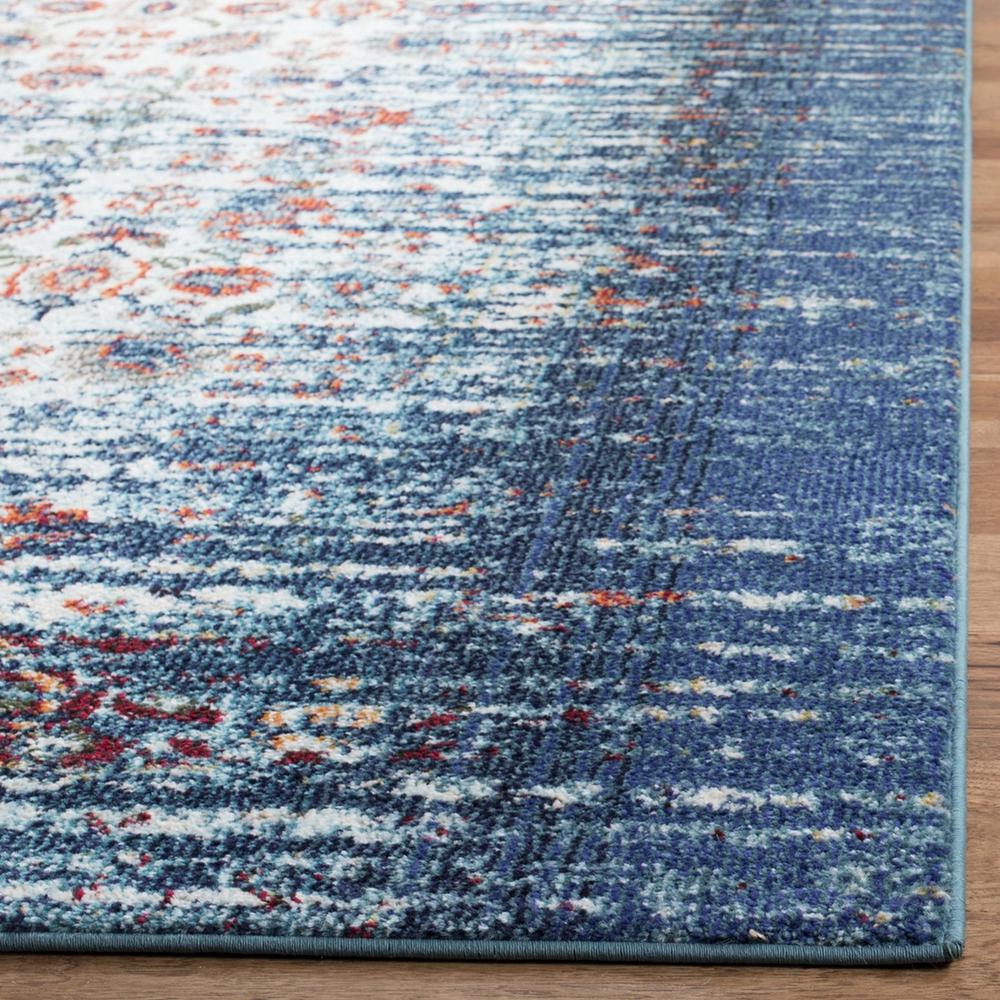 MONACO, BLUE / IVORY, 5'-1" X 7'-7", Area Rug. Picture 1