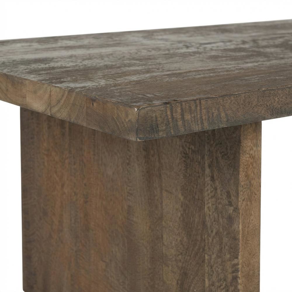 Natural Brown Mango Rattan Coffee Table with Lightweight Frame. Picture 6