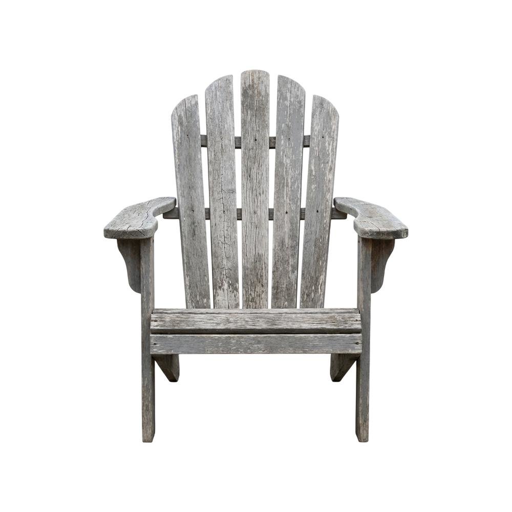 Stylish Grey Wash Eucalyptus Adirondack Chair For Outdoor Comfort. Picture 4