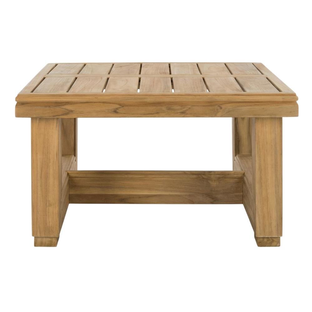Teak end table with sleek contemporary design for outdoor living. Picture 4
