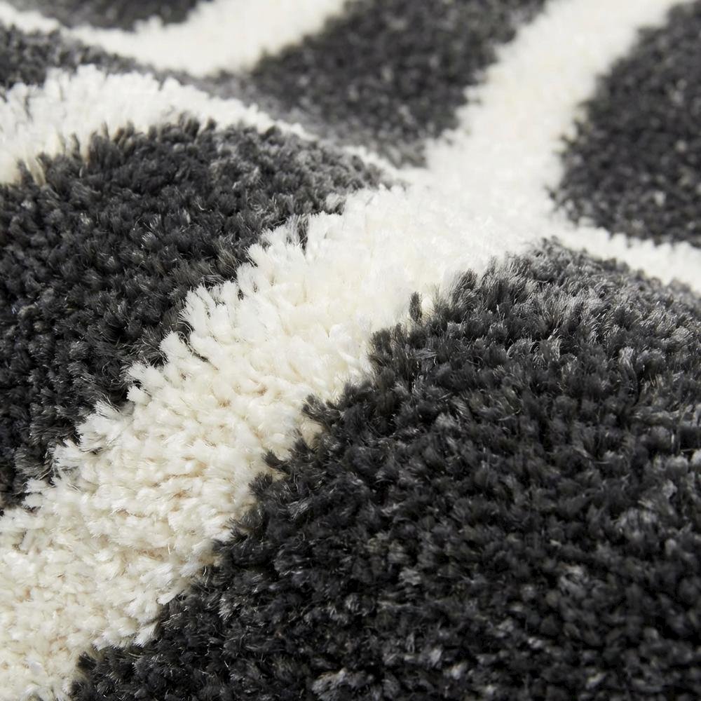 Charcoal and Ivory Area Rug, Power Loomed Polypropylene Pile, Small Rectangle. Picture 5