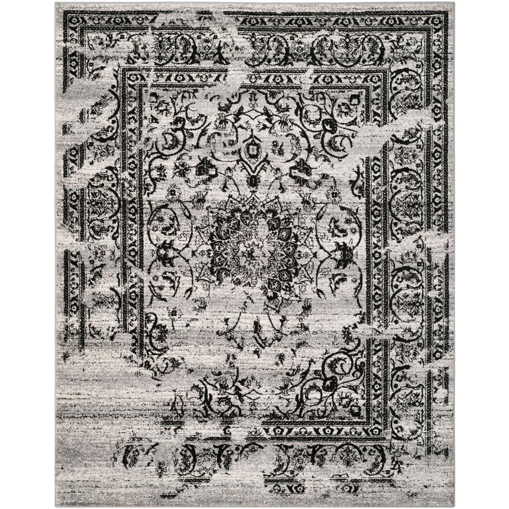 Adirondack, SILVER / BLACK, 9' X 12', Area Rug, ADR101A-9. Picture 1