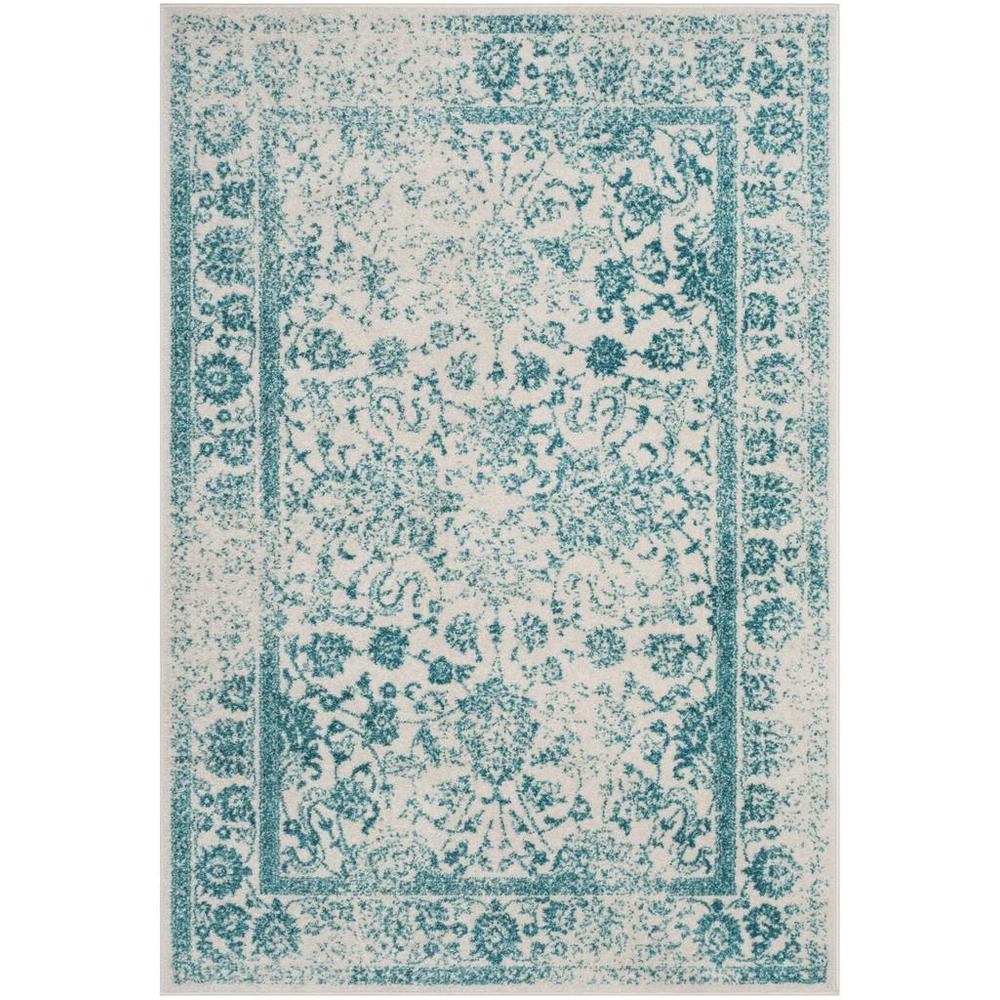 Adirondack, IVORY / TEAL, 6' X 9', Area Rug, ADR109D-6. Picture 1