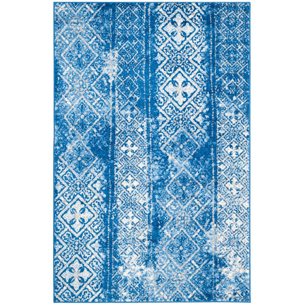 Adirondack, SILVER / BLUE, 6' X 9', Area Rug, ADR111F-6. Picture 1