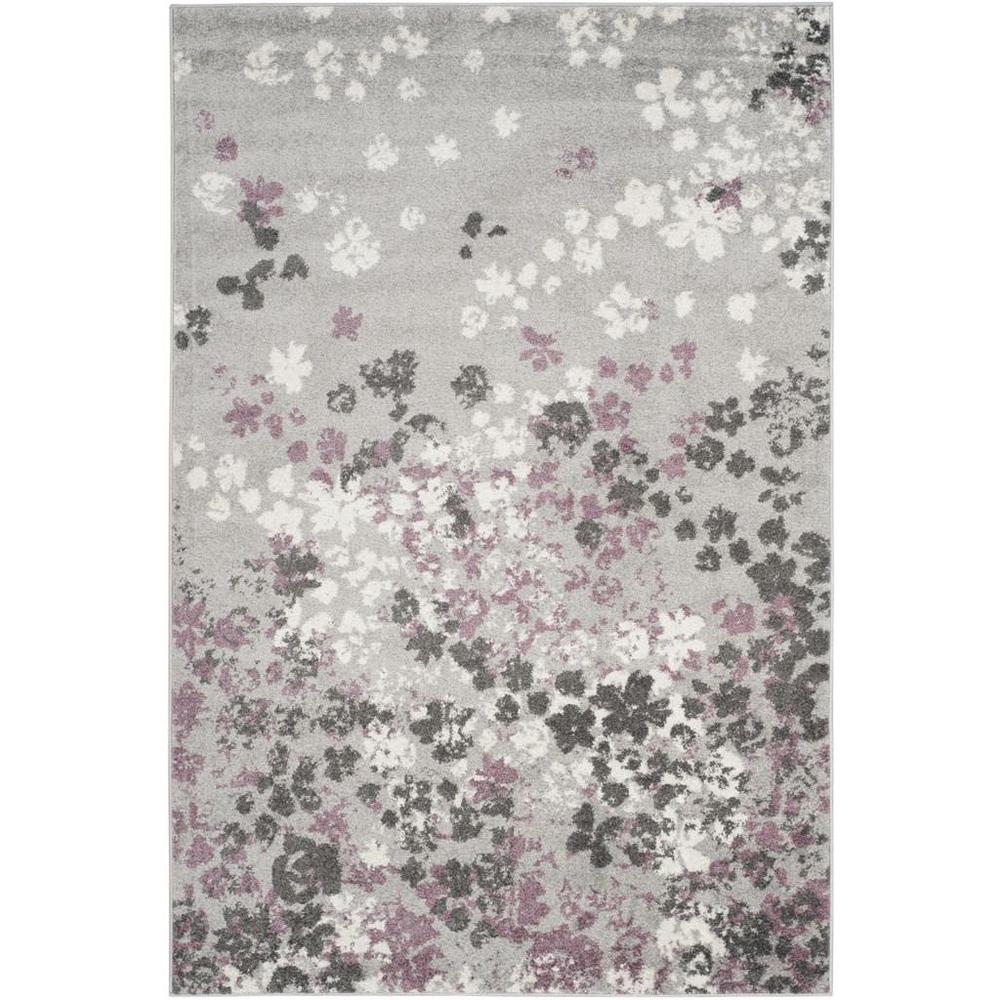 Adirondack, LIGHT GREY / PURPLE, 6' X 9', Area Rug, ADR115M-6. Picture 1