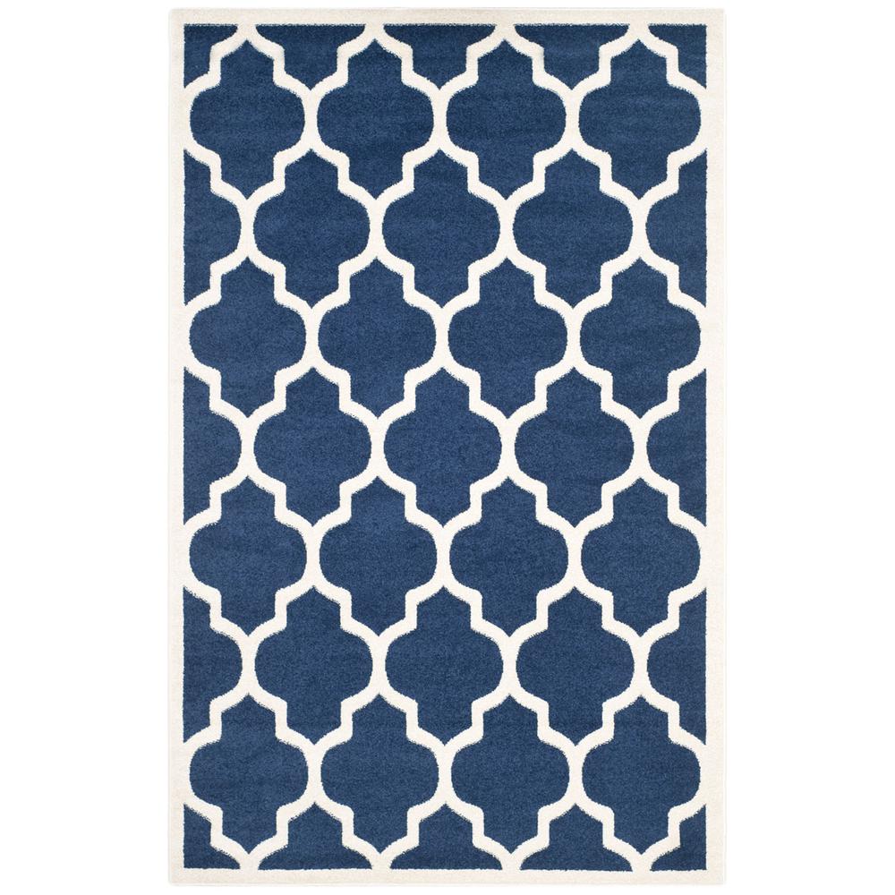 AMHERST, NAVY / BEIGE, 6' X 9', Area Rug, AMT420P-6. Picture 1