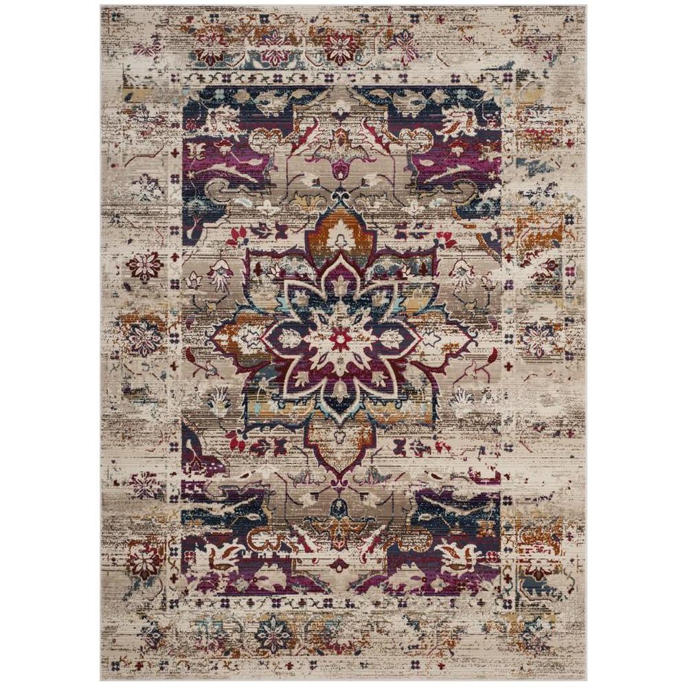 BALDWIN, CREAM / FUCHSIA, 6'-7" X 9'-2", Area Rug. Picture 1