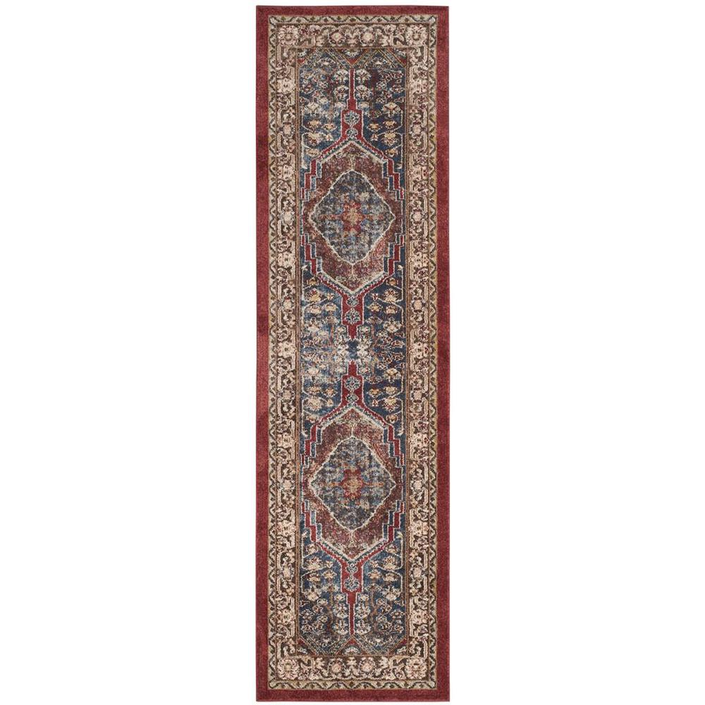 BIJAR, ROYAL / BROWN, 2'-3" X 8', Area Rug. Picture 1