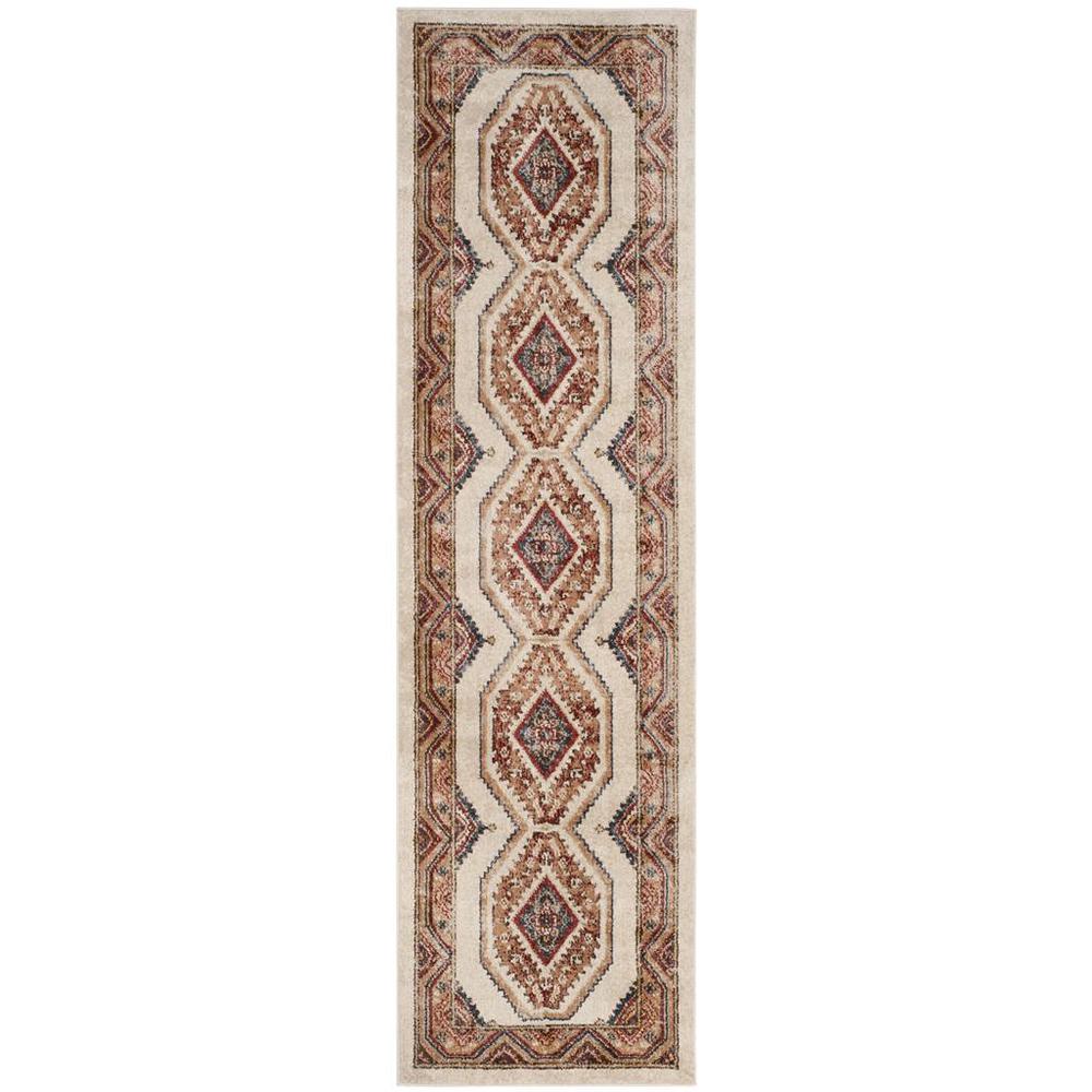BIJAR, IVORY / RUST, 2'-3" X 8', Area Rug. Picture 1