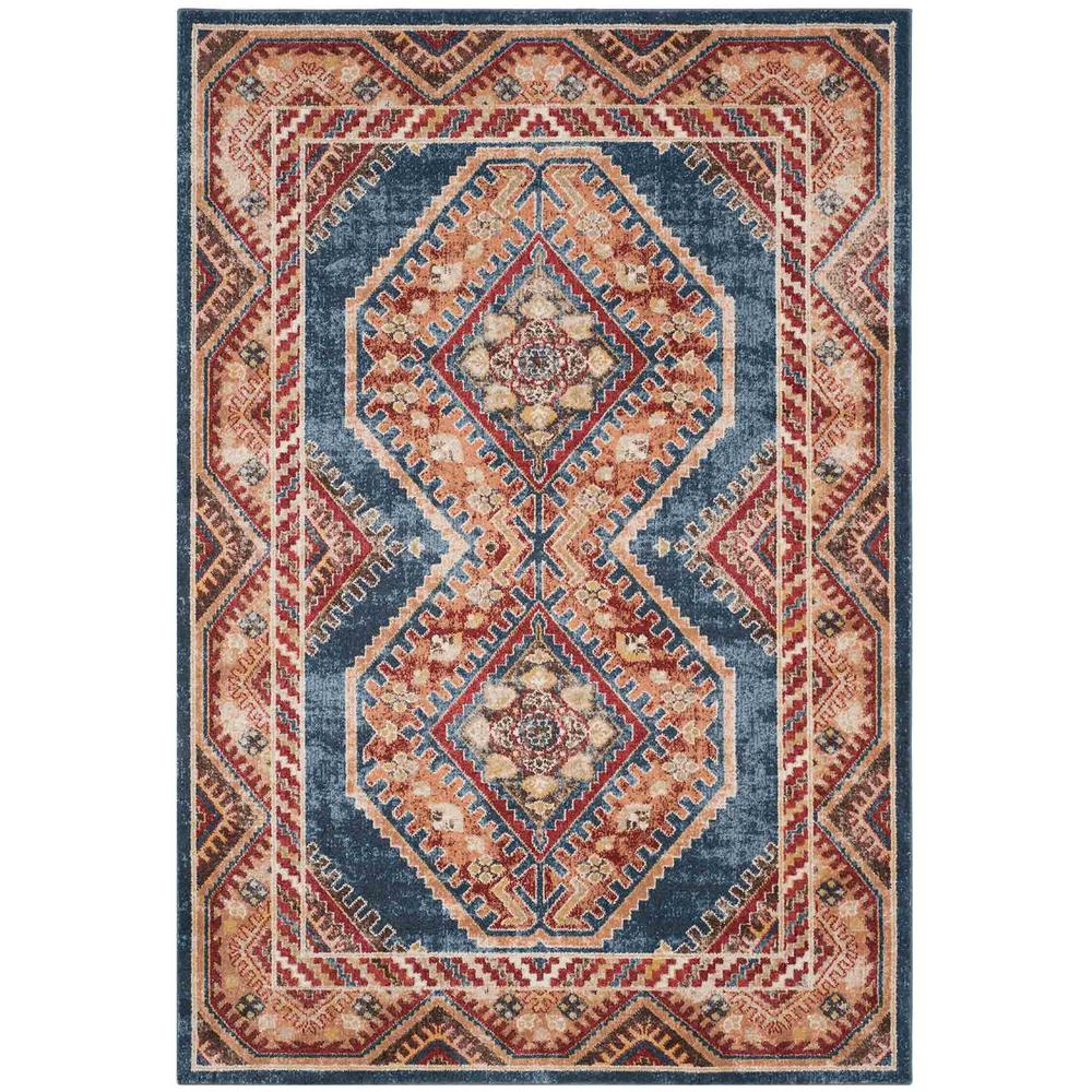 BIJAR, ROYAL / RUST, 6'-7" X 9', Area Rug. Picture 1