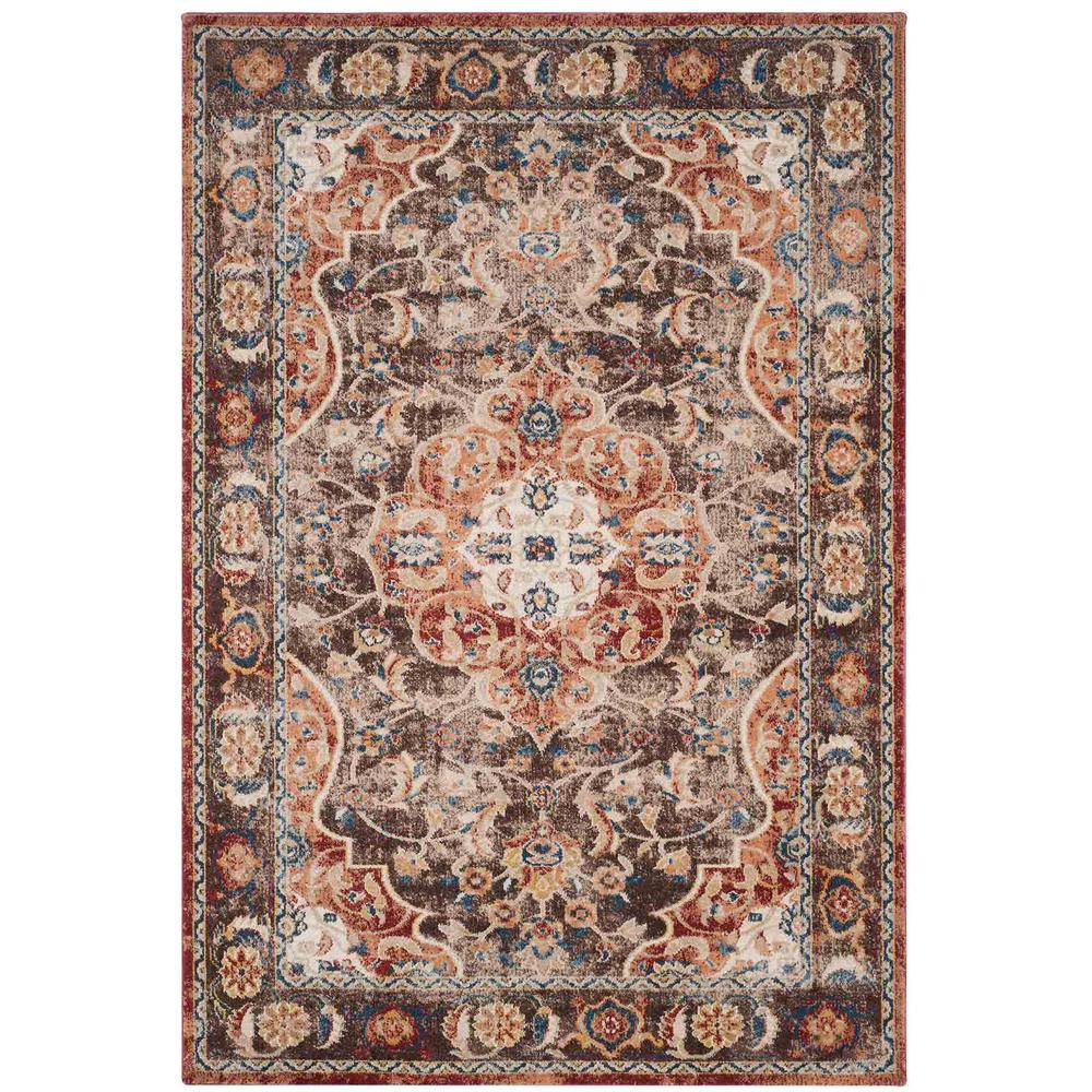 BIJAR, BROWN / RUST, 5'-3" X 7'-6", Area Rug, BIJ648D-5. Picture 1