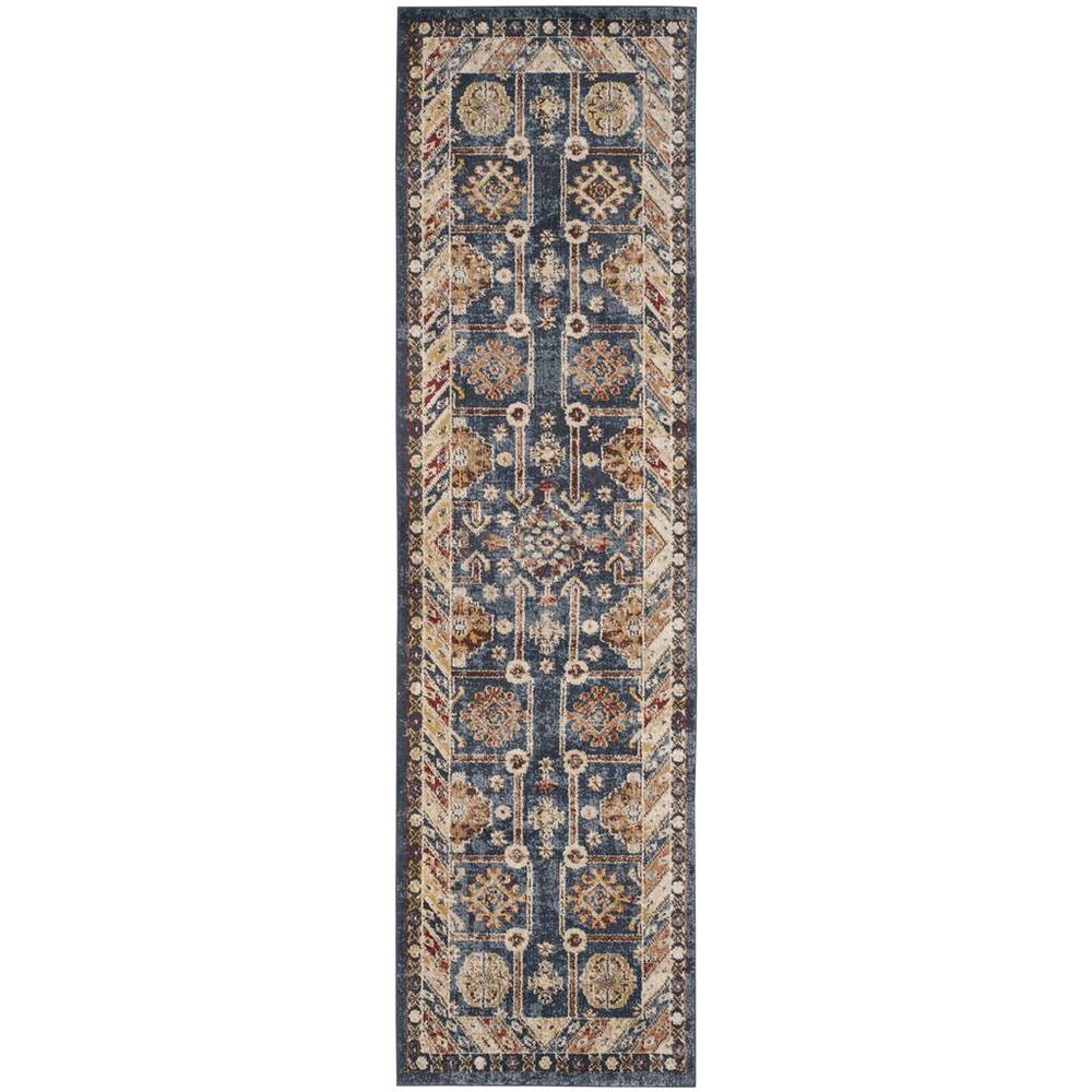 BIJAR, ROYAL / IVORY, 2'-3" X 8', Area Rug, BIJ653B-28. Picture 1