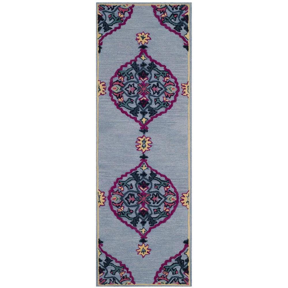 Bellagio, BLUE / MULTI, 2'-3" X 9', Area Rug. Picture 1