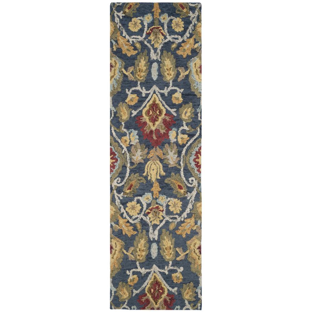 BLOSSOM, NAVY / MULTI, 2'-3" X 6', Area Rug. Picture 1
