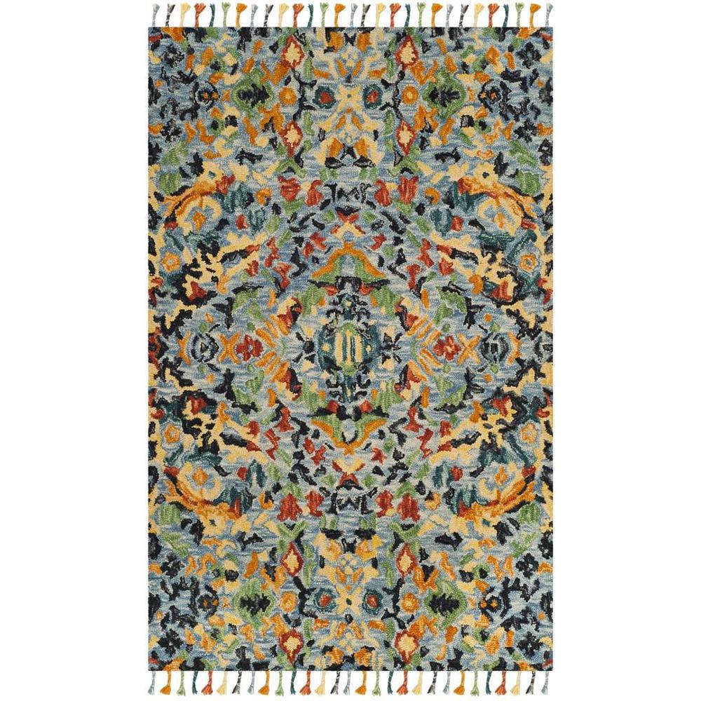 BLOSSOM, BLUE / MULTI, 5' X 8', Area Rug, BLM452A-5. Picture 1