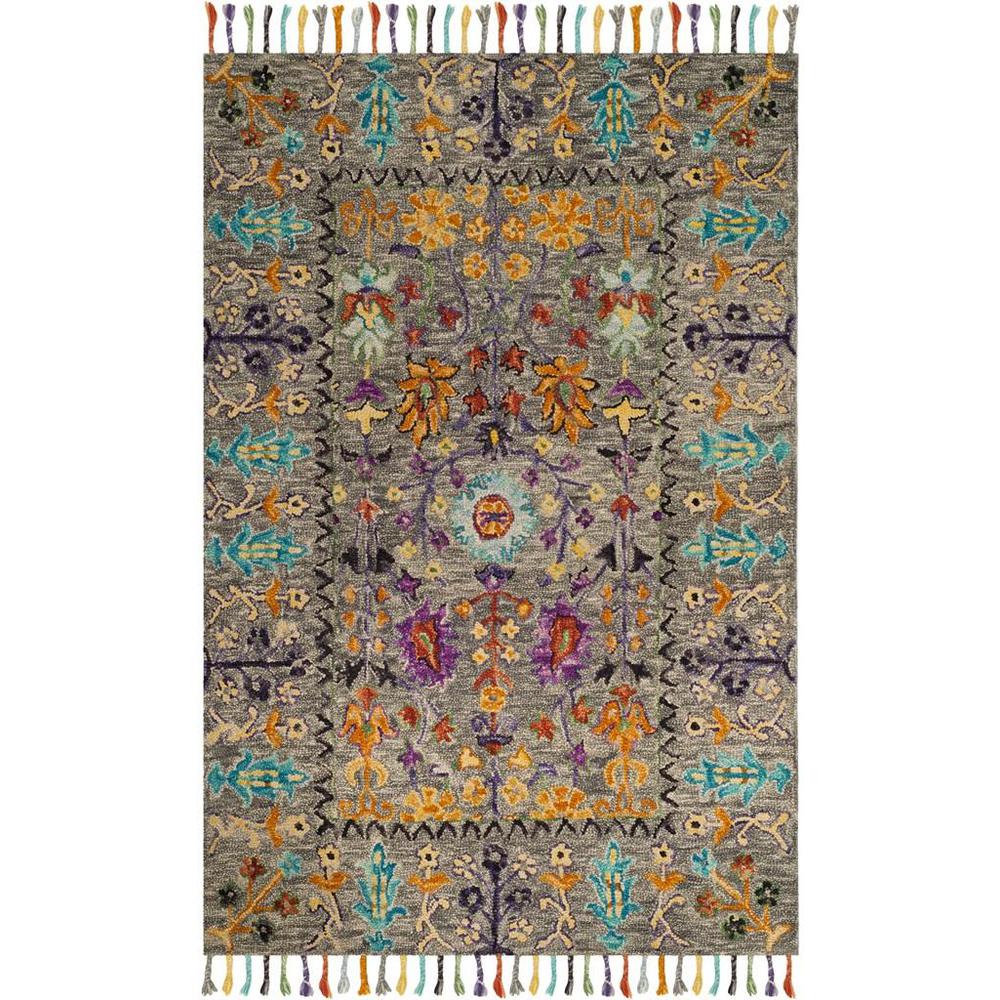 BLOSSOM, GREY / MULTI, 5' X 8', Area Rug, BLM453A-5. Picture 1