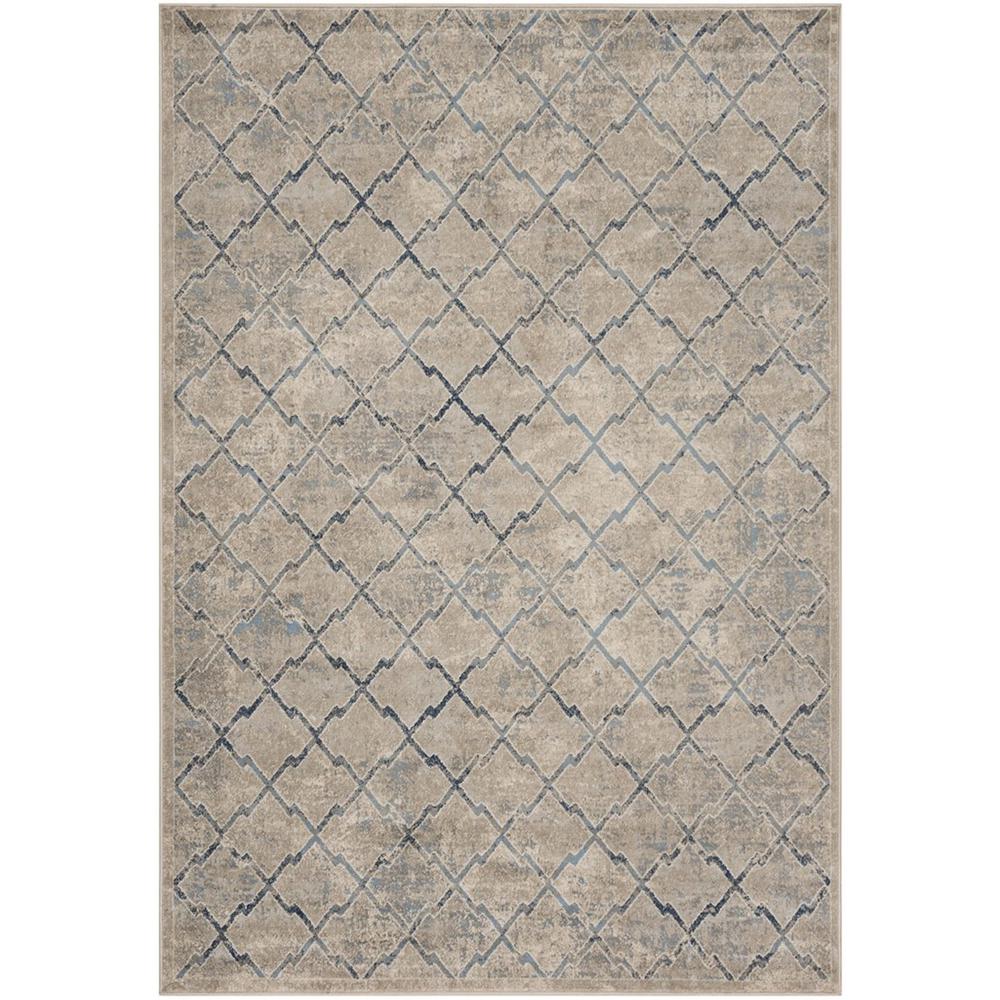 BRENTWOOD, LIGHT GREY / BLUE, 6' X 9', Area Rug, BNT809G-6. Picture 1