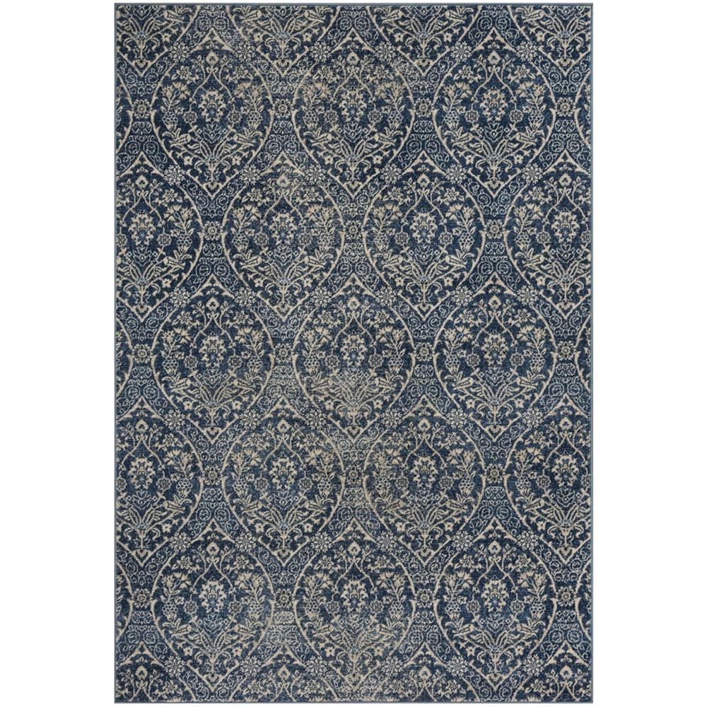 BRENTWOOD, NAVY / LIGHT GREY, 6' X 9', Area Rug, BNT860M-6. Picture 1