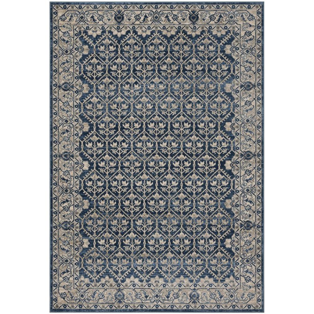 BRENTWOOD, NAVY / LIGHT GREY, 6' X 9', Area Rug, BNT869M-6. Picture 1